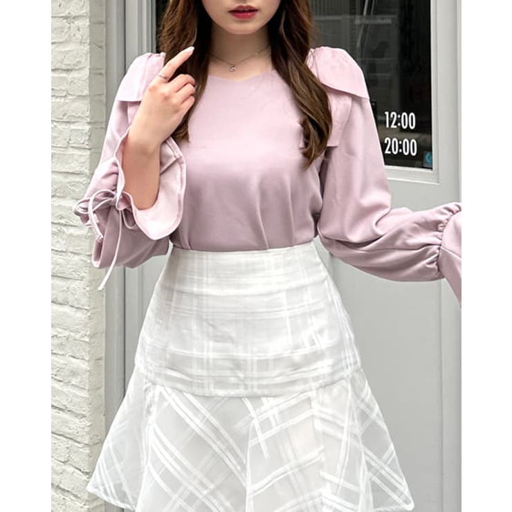 ナシポン袖リボンTOPs 春 SS[品番：INGW0009810]｜INGNI （イング）の 