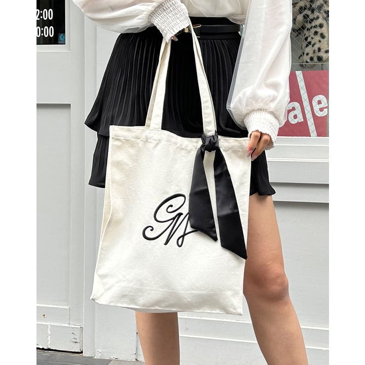 リボン付キャンバストートバッグ 春 SS[品番：INGW0009741]｜INGNI