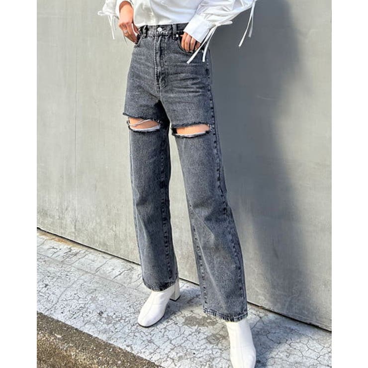 ニークラッシュデニムパンツ[品番：INGW0009825]｜INGNI