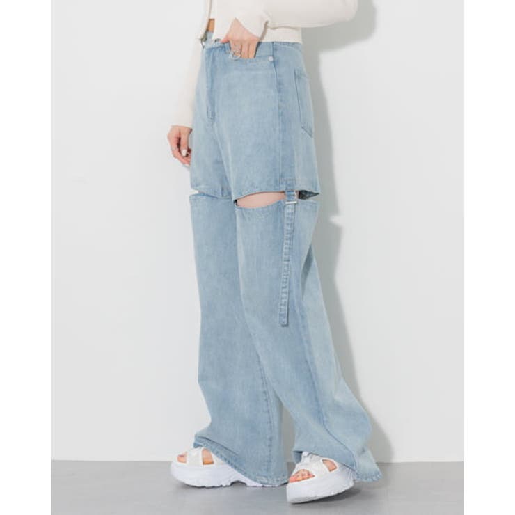 サイドベルトデニムパンツ 春 SS[品番：INGW0009847]｜INGNI （イング
