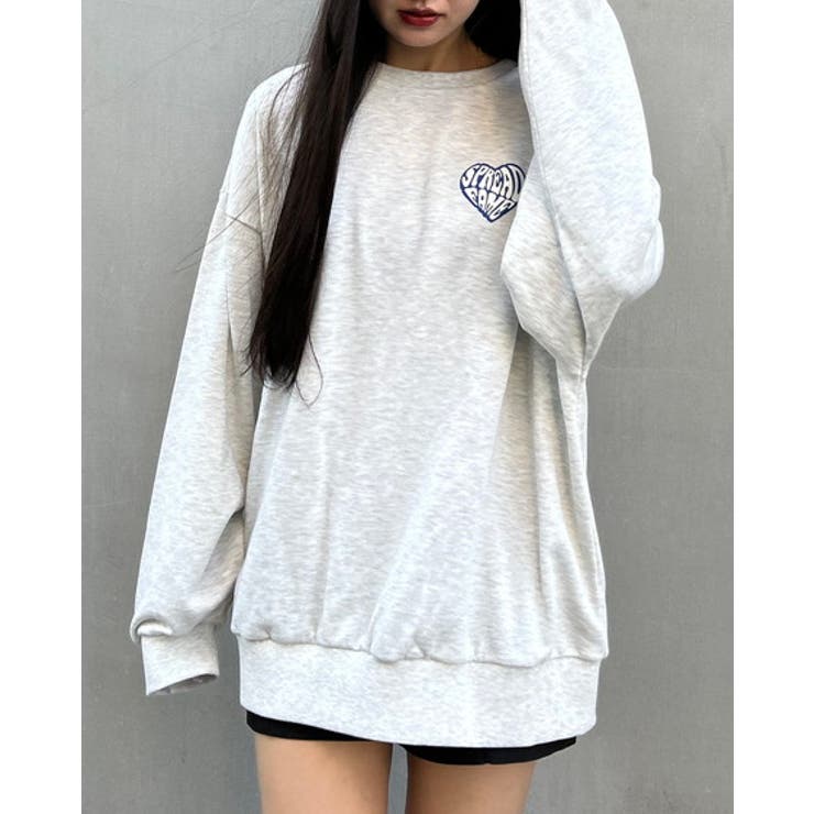 Backハートロゴ裏毛チュニック 春 SS[品番：INGW0009858]｜INGNI