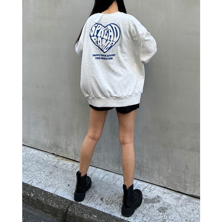 Backハートロゴ裏毛チュニック 春 SS[品番：INGW0009858]｜INGNI