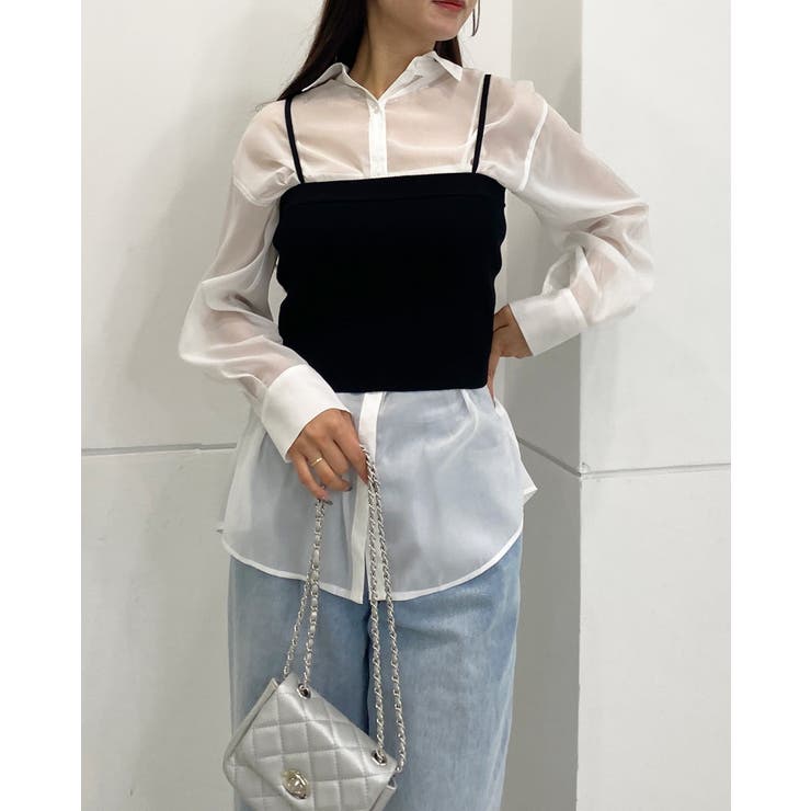 12Gニットビスチェ+シアーシャツSET[品番：INGW0009924]｜INGNI