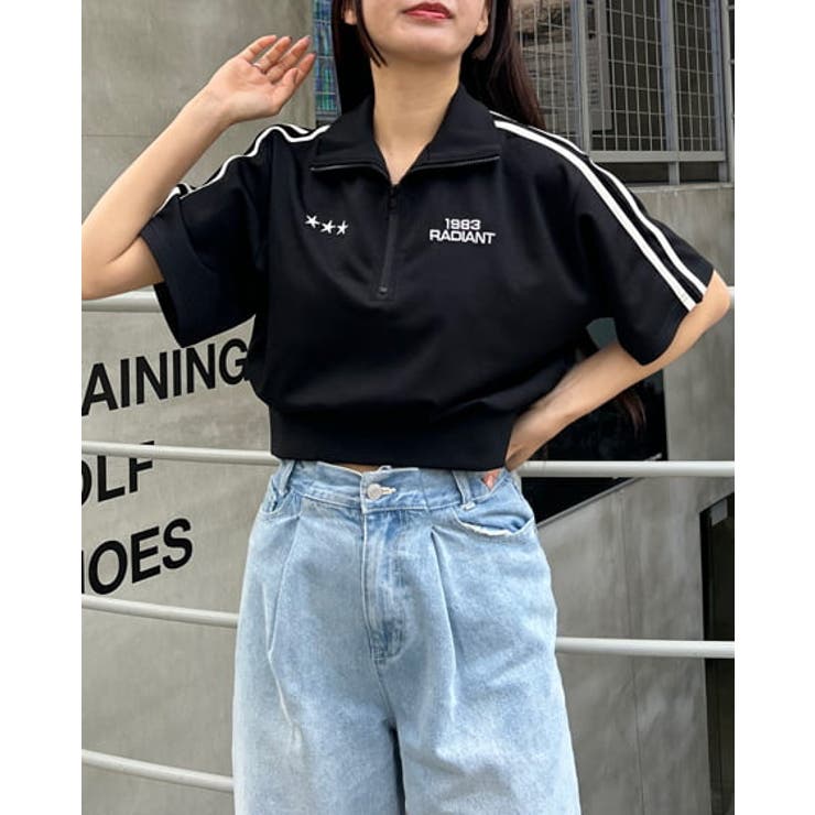 ハーフZIPショート半袖ジャージ 春 SS[品番：INGW0009884