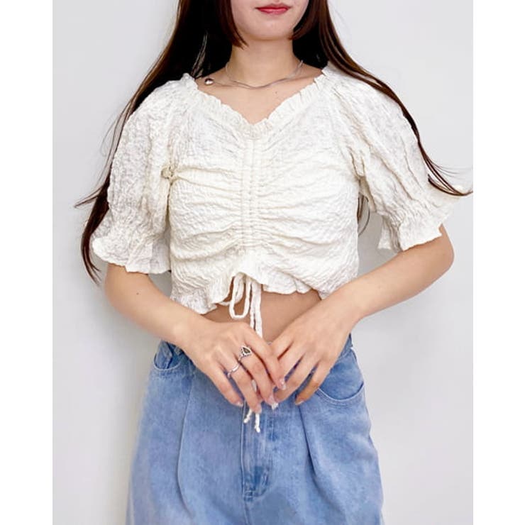 フロントギャザートップス[品番：INGW0009930]｜INGNI （イング）のレディースファッション通販｜SHOPLIST（ショップリスト）