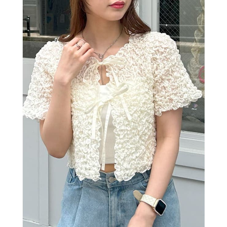 シーニュ♡リボントップス♡ レースリボンニットTOPS - Ank Rouge(アンクルージュ)のニット