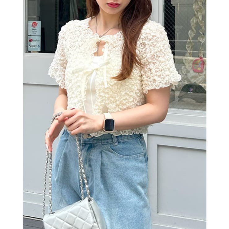 ポコポコリボンCDトップス[品番：INGW0009985]｜INGNI （イング