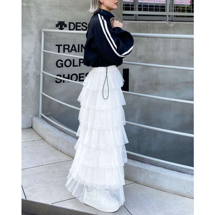 【希少】ELISABETTA FRANCHI ロングチュール スイング スカート ソフトチュールスカート （ロング・マキシ丈スカート）｜MICHEL