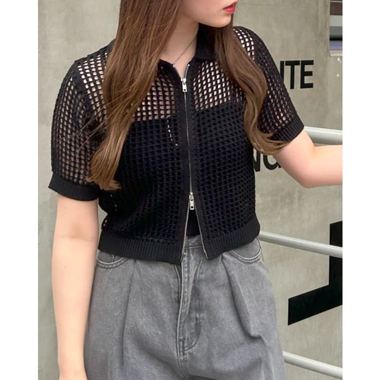 Time is onリンクス フロントパネル ニット 半袖LINKS FRONT LINKS FRONT PANEL S/S】 - Time is on