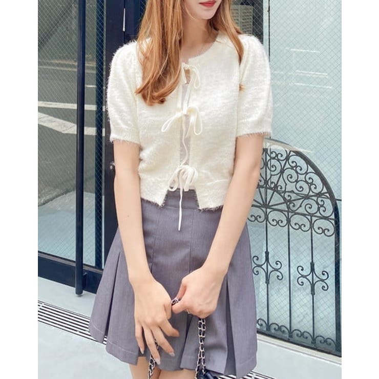 7Gフロントリボンフェザーニットカーディガン | INGNI  | 詳細画像25 