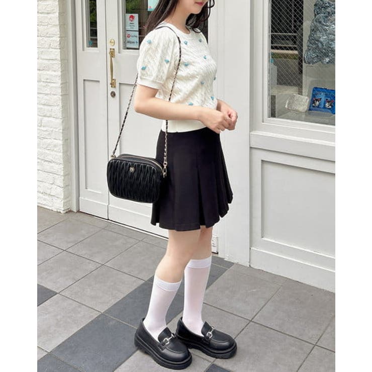 12Gフラワーケーブル半袖ニット | INGNI  | 詳細画像13 