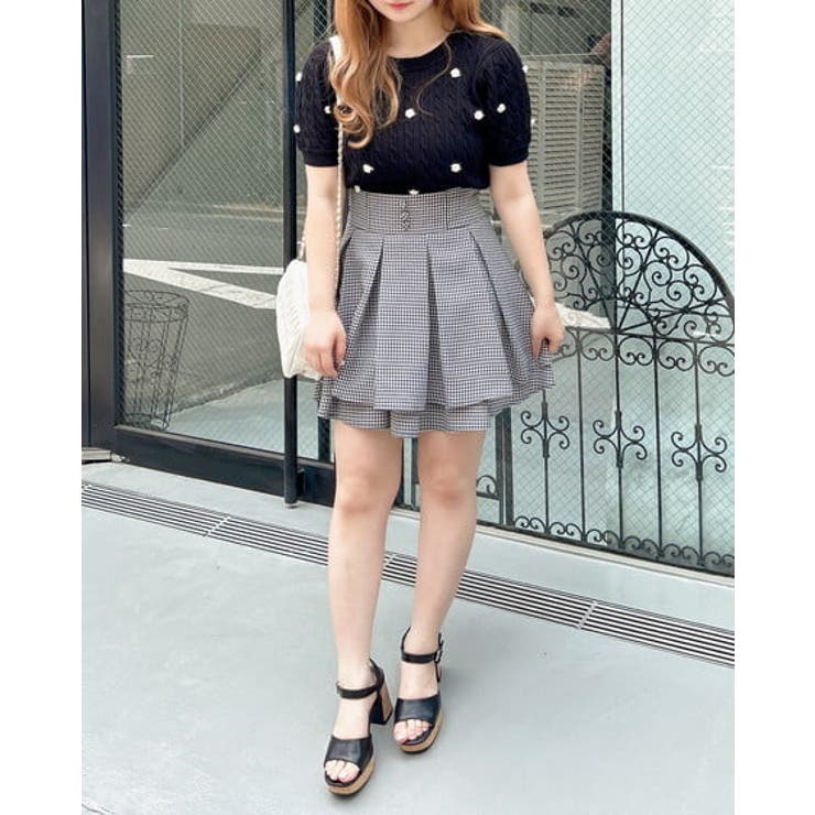 12Gフラワーケーブル半袖ニット | INGNI  | 詳細画像26 