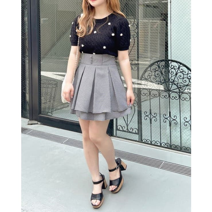 12Gフラワーケーブル半袖ニット | INGNI  | 詳細画像25 