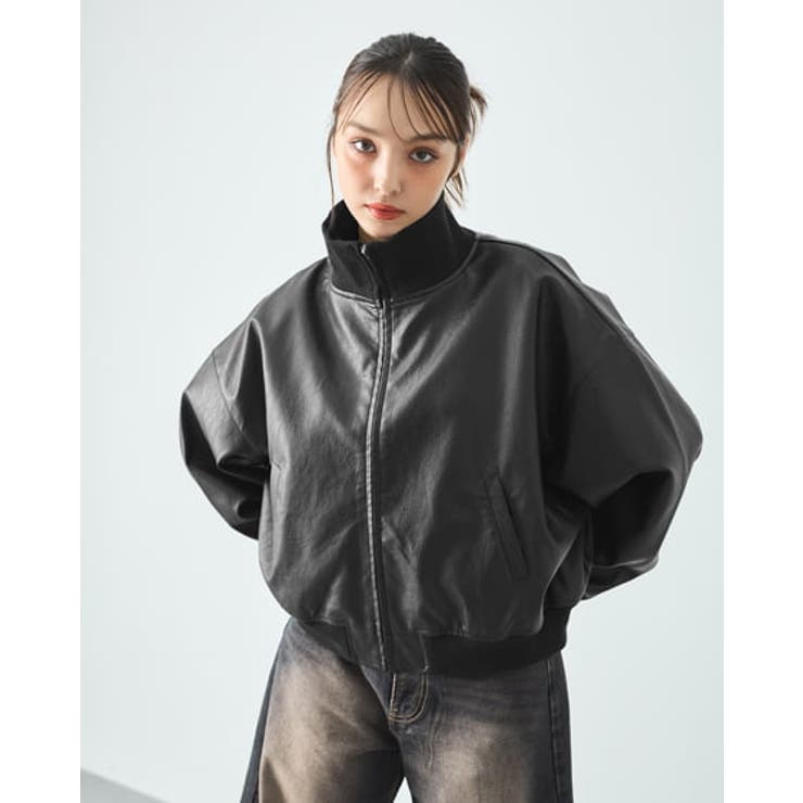 フェイクレザートラックジャケット[品番：INGW0010257]｜INGNI （イング）のレディースファッション通販｜SHOPLIST（ショップリスト）