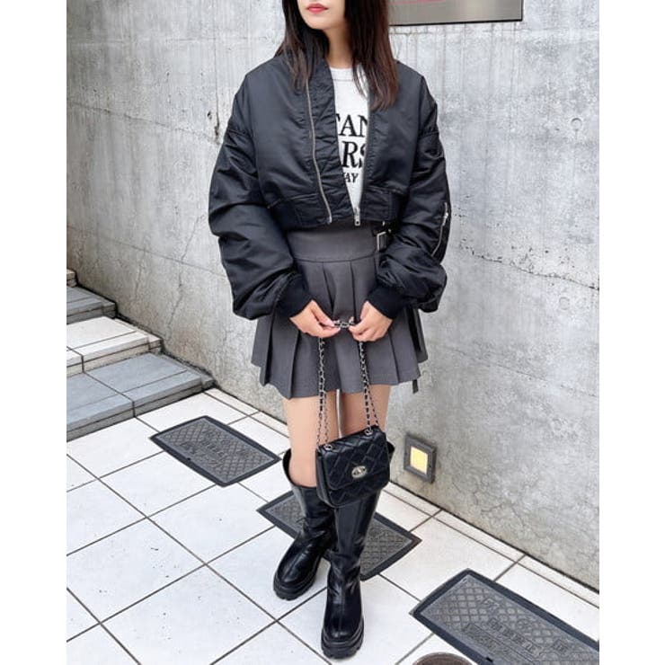 9/s project ファー付きクロップドMA-1ジャケット 9/s project ファー