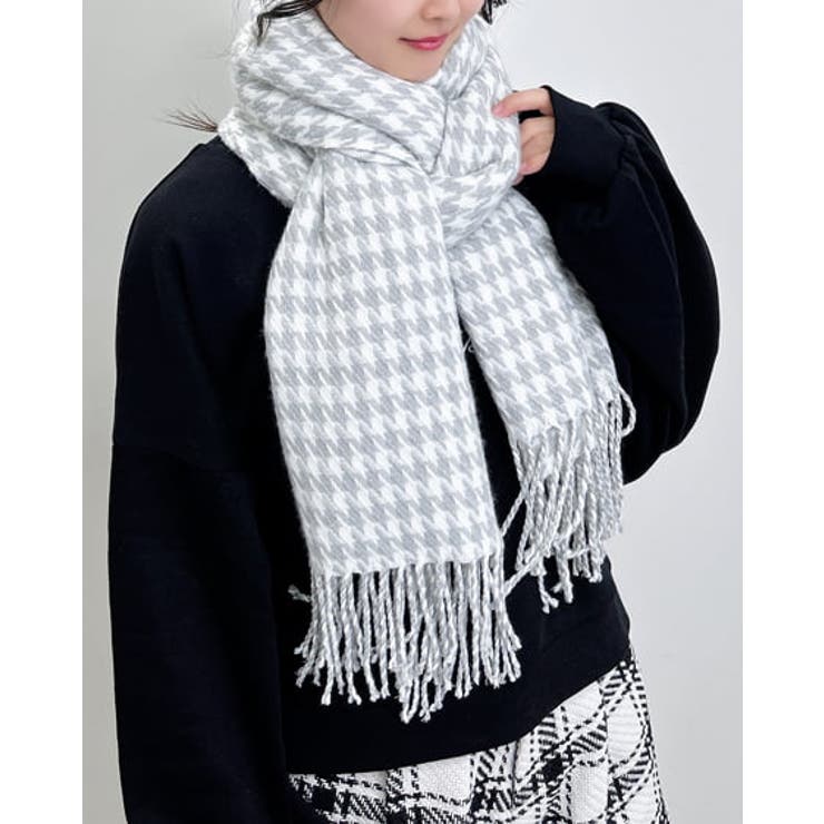 【正規品質保証】 ラメ千鳥ストール[品番：INGW0010314]｜INGNI （イング）の 小物