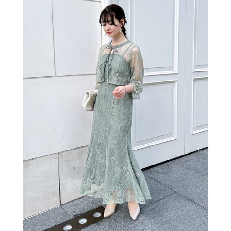 レースリボンブラウス+キャミワンピースセット | INGNI  | 詳細画像7 