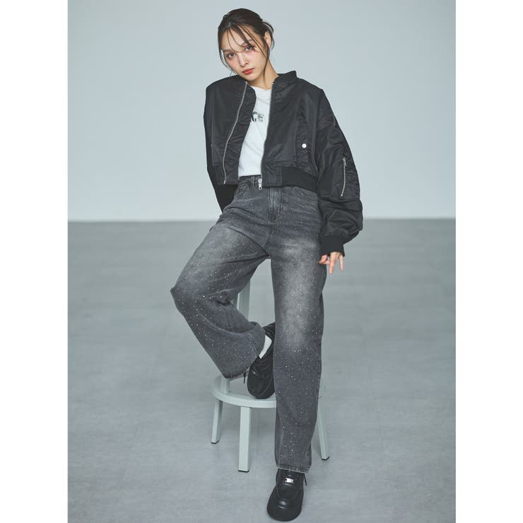 オーロララインストーン付デニムパンツ[品番：INGW0010318]｜INGNI  （イング）のレディースファッション通販｜SHOPLIST（ショップリスト）