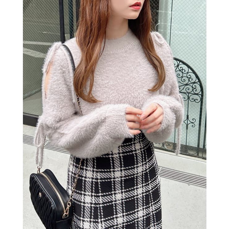 12Gフェザー袖リボンニット | INGNI  | 詳細画像6 