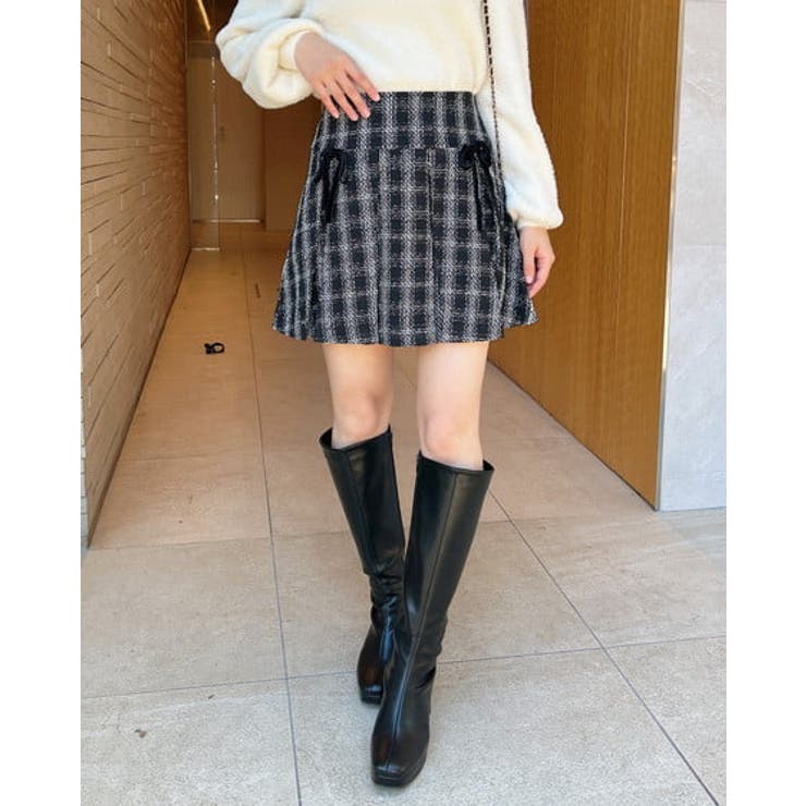 ベロアリボンツイードプリーツスカパン | INGNI  | 詳細画像3 