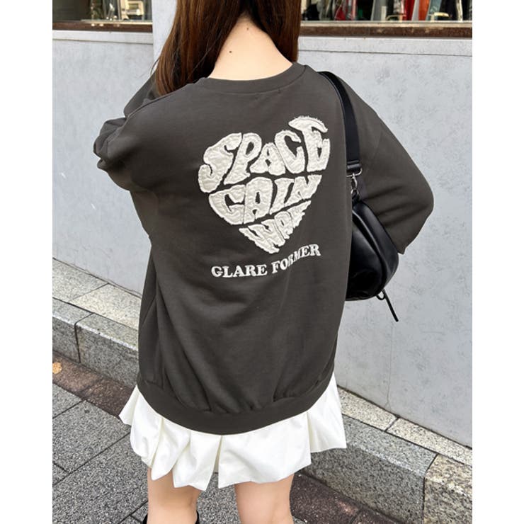 Back貼付ハート裏毛チュニック[品番：INGW0010482]｜INGNI
