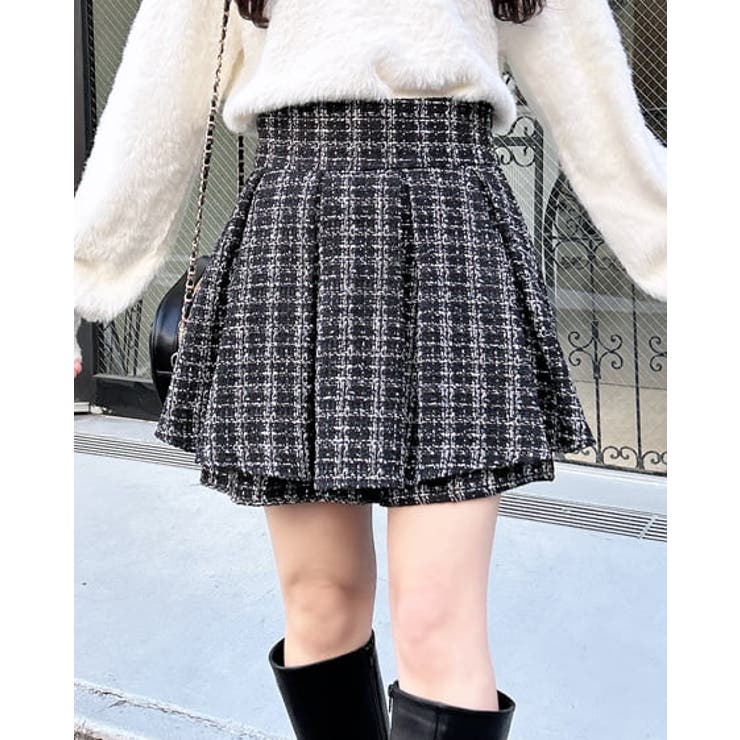 冬物セール！Sheller ツイードタックフレアショートパンツ 　公式サイト完売 楽天市場】裏地付きシフォンタックフレアパンツ ☆ パンツ