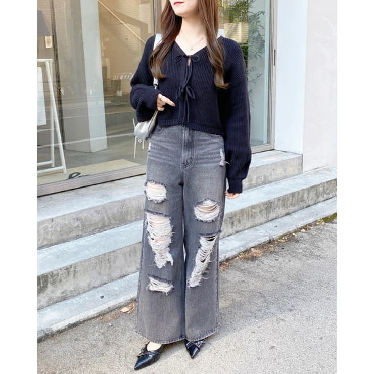 クラッシュデニムワイドパンツ | INGNI  | 詳細画像7 