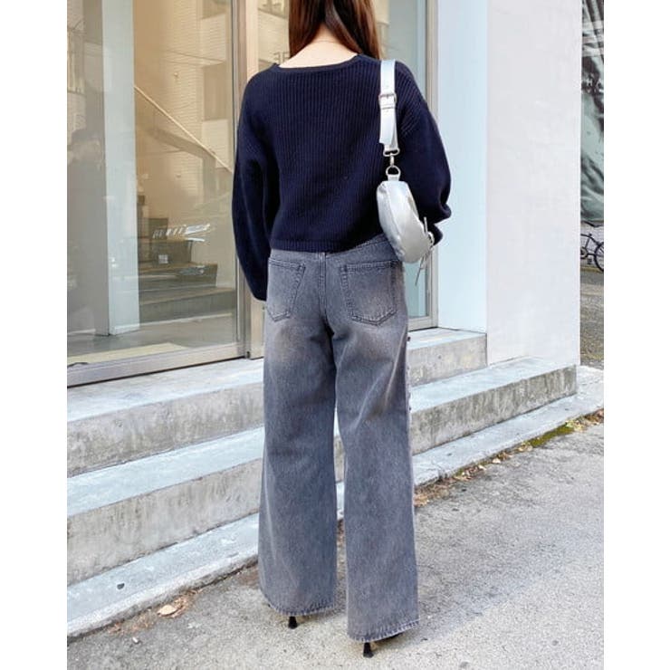 クラッシュデニムワイドパンツ | INGNI  | 詳細画像3 