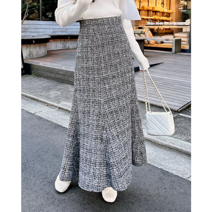 BackレースUPツイードマーメイドSK | INGNI  | 詳細画像7 