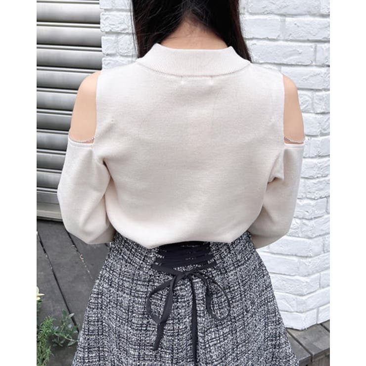 12G肩開きチェーン付ニット[品番：INGW0010544]｜INGNI （イング）のレディースファッション通販｜SHOPLIST（ショップリスト）