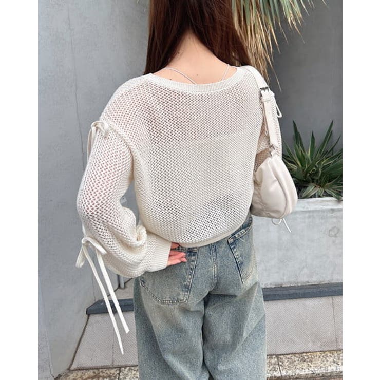 7Gメッシュショルダースリットリボンニット | INGNI  | 詳細画像8 