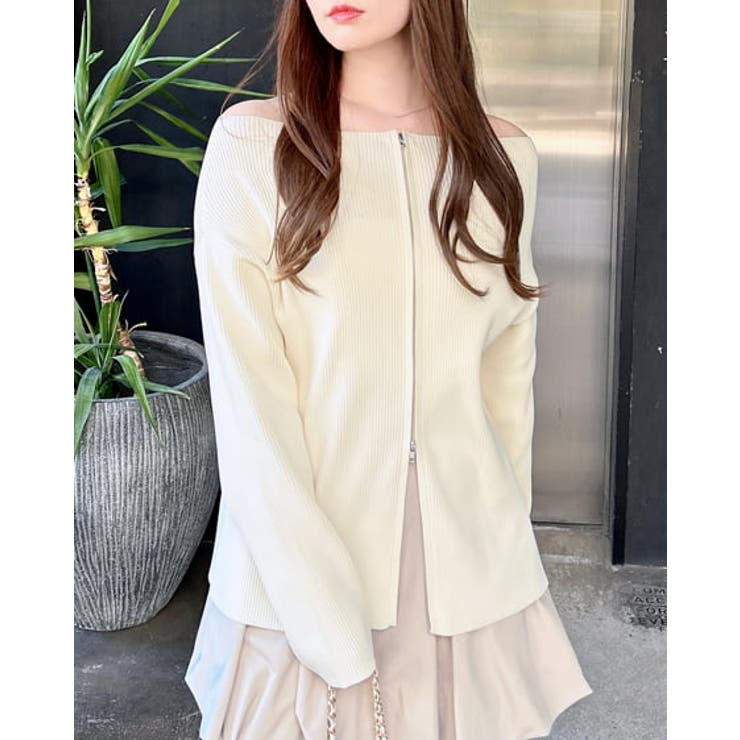 オフショルジップニットカーディガン | INGNI  | 詳細画像6 