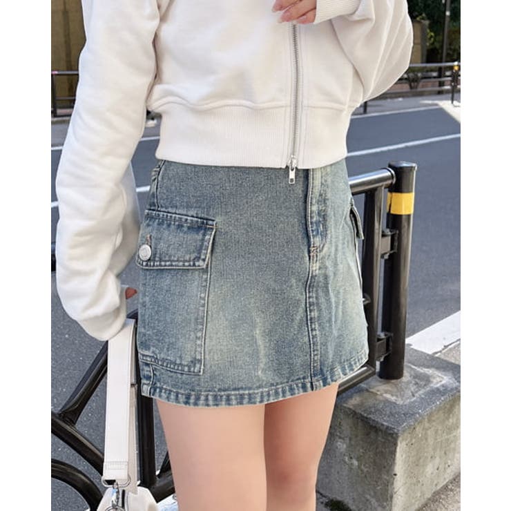 デニム/ブルー | デニムカーゴスカート | INGNI 