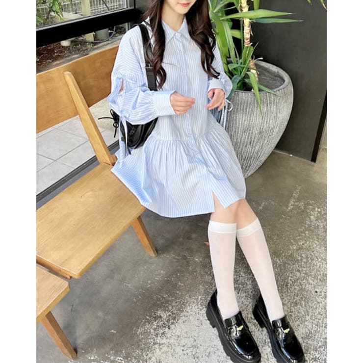 袖リボンティアードチュニックシャツワンピース | INGNI  | 詳細画像8 