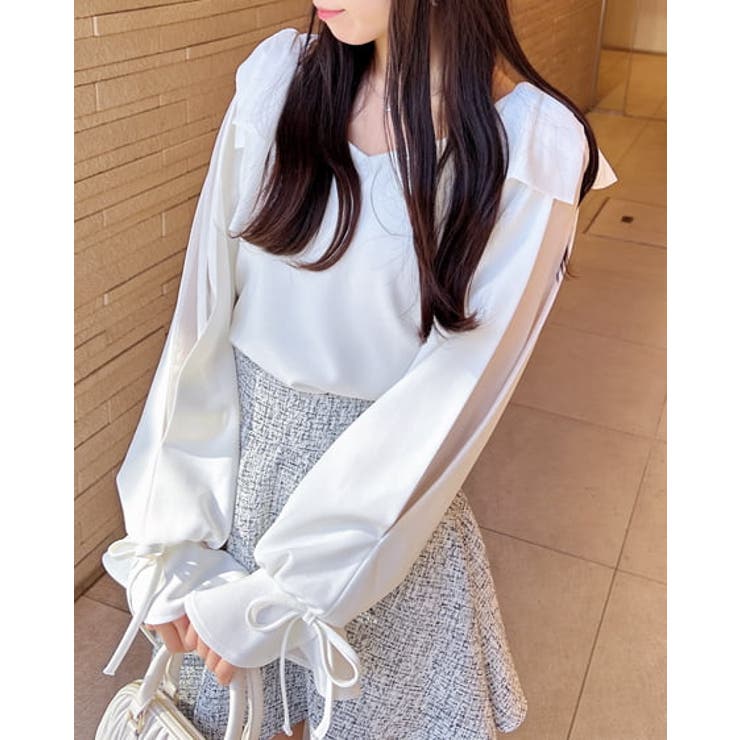 【WEB限定】袖レース＆リボントップス | INGNI  | 詳細画像9 