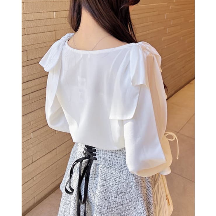 【WEB限定】袖レース＆リボントップス | INGNI  | 詳細画像7 