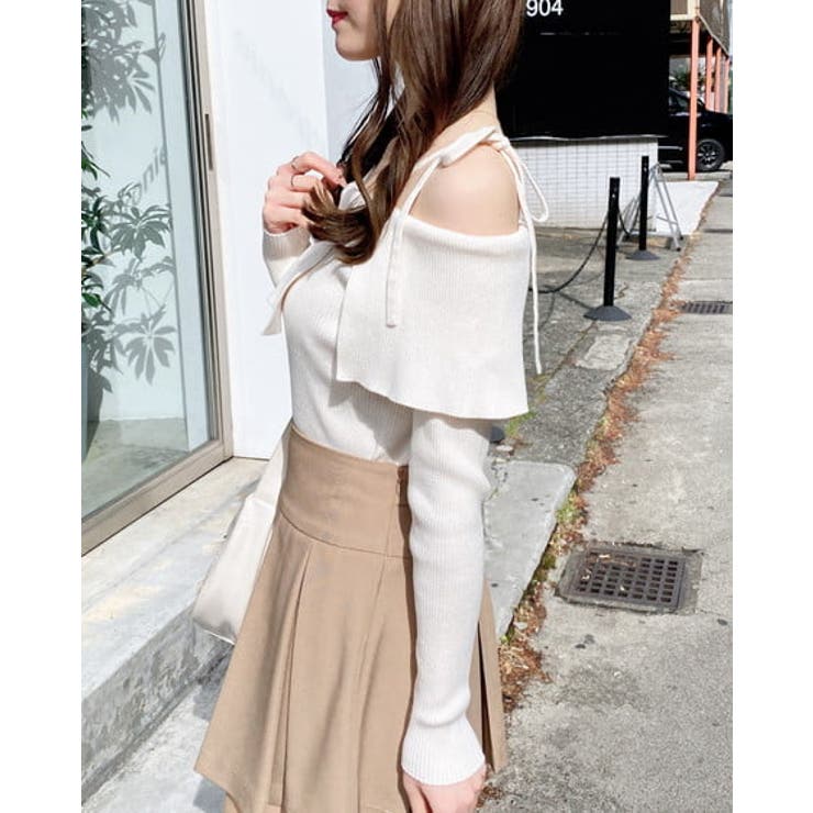 12G両肩リボンスリットニット | INGNI  | 詳細画像9 