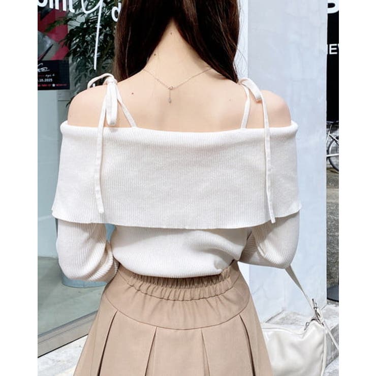 12G両肩リボンスリットニット | INGNI  | 詳細画像8 