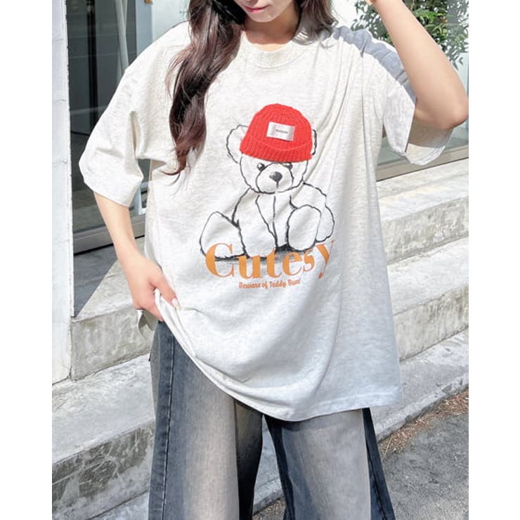 オートミール | BearモチーフTシャツ | INGNI 