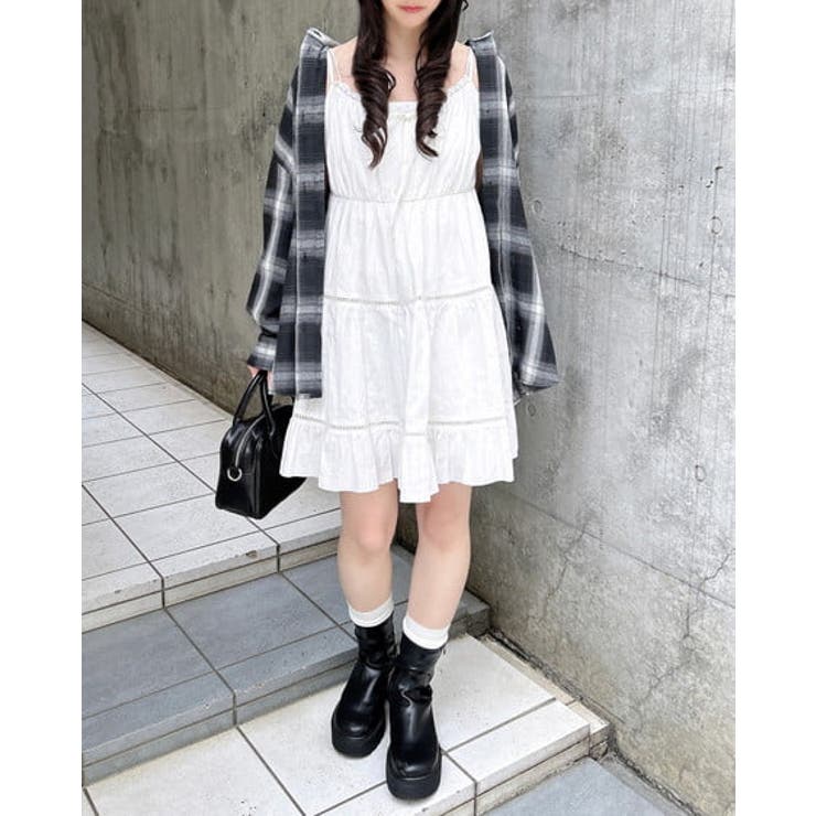 【WEB限定】レースティアードミニキャミワンピース | INGNI  | 詳細画像3 