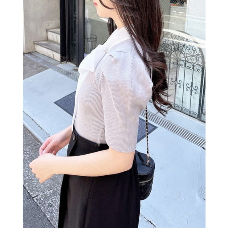 【WEB限定】シアーボウタイ半袖ニット | INGNI  | 詳細画像4 