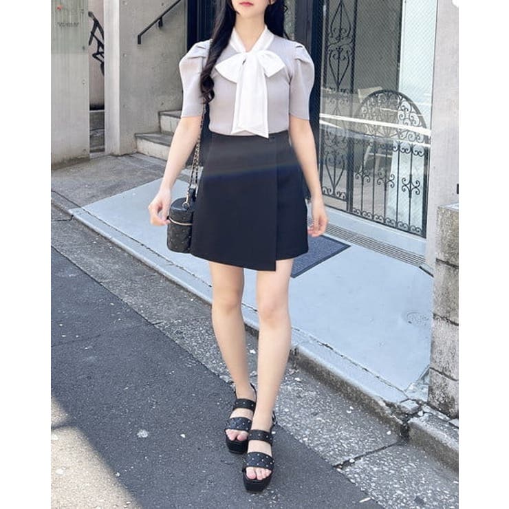 【WEB限定】シアーボウタイ半袖ニット | INGNI  | 詳細画像2 