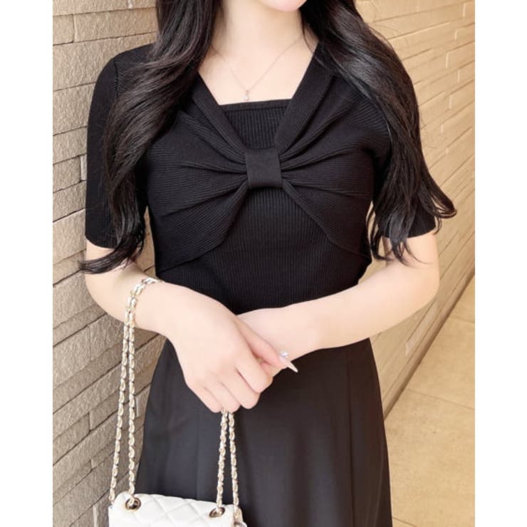 【WEB限定】リボンレイヤード風ニット | INGNI  | 詳細画像3 