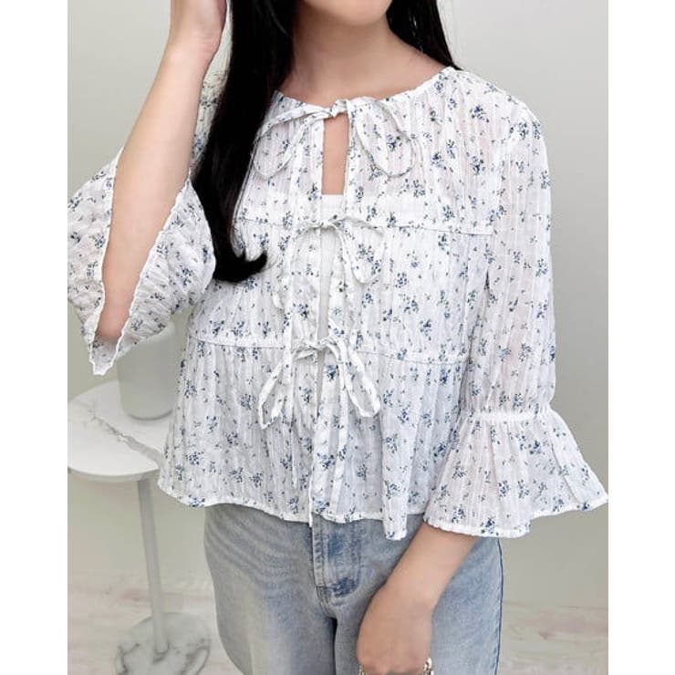 R*n様 bonjour diary♡花柄フリル長袖ブラウス 6Y R*n様 bonjour diary♡花柄フリル長袖ブラウス 6Y キッズ服(100cm