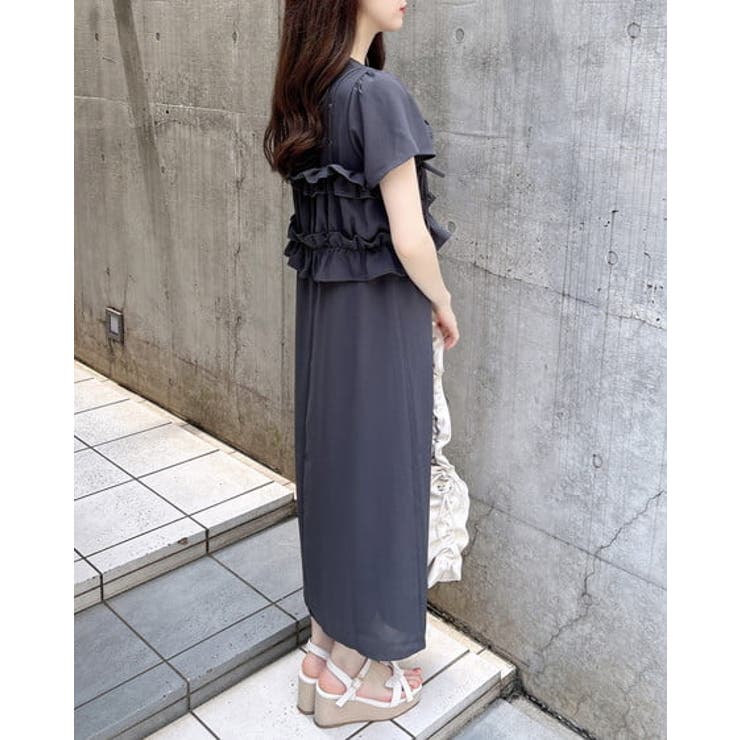 【WEB限定】フリルリボンビスチェ+ワンピースセット | INGNI  | 詳細画像2 