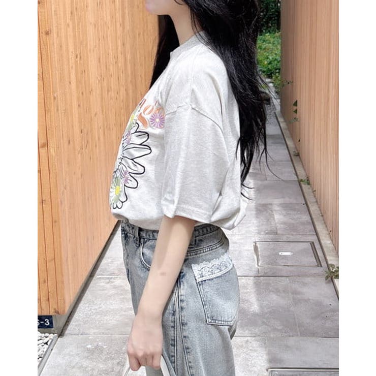カラフル花刺繍Tシャツ | INGNI  | 詳細画像4 