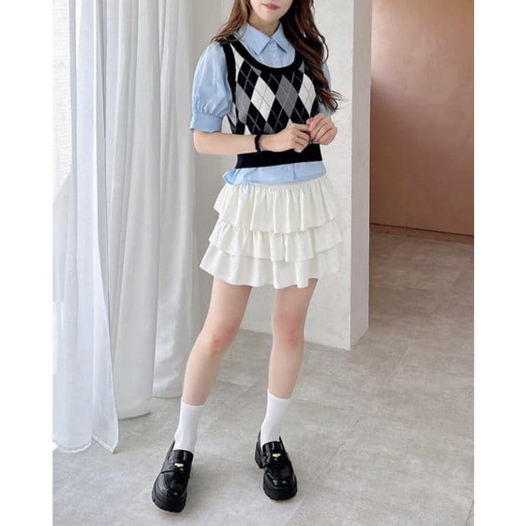 アーガイルニットベスト+シャツセット | INGNI  | 詳細画像4 