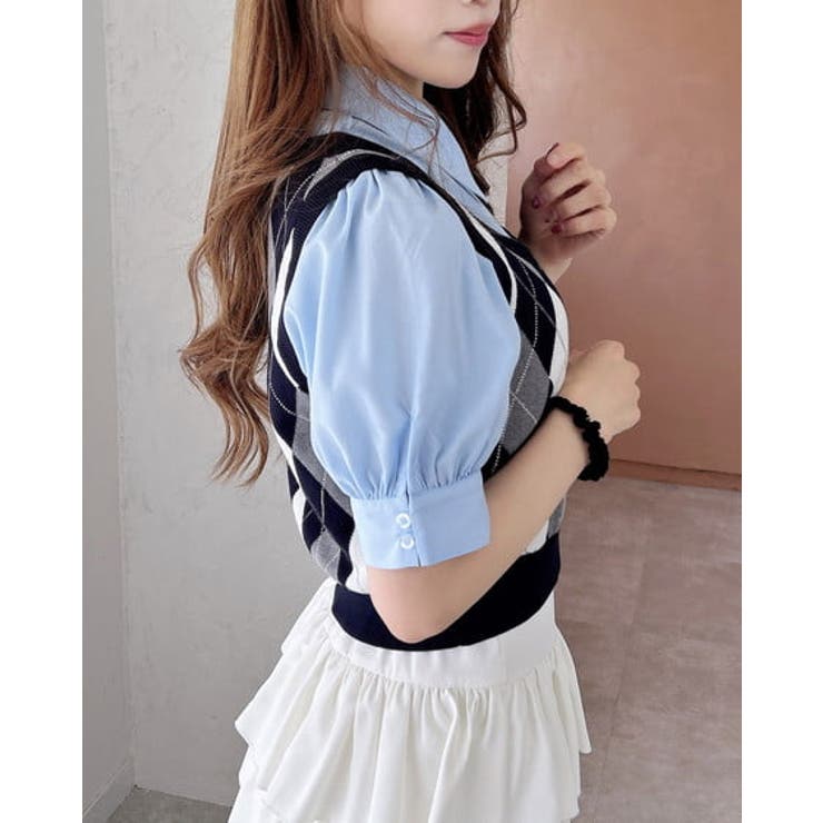 アーガイルニットベスト+シャツセット | INGNI  | 詳細画像3 