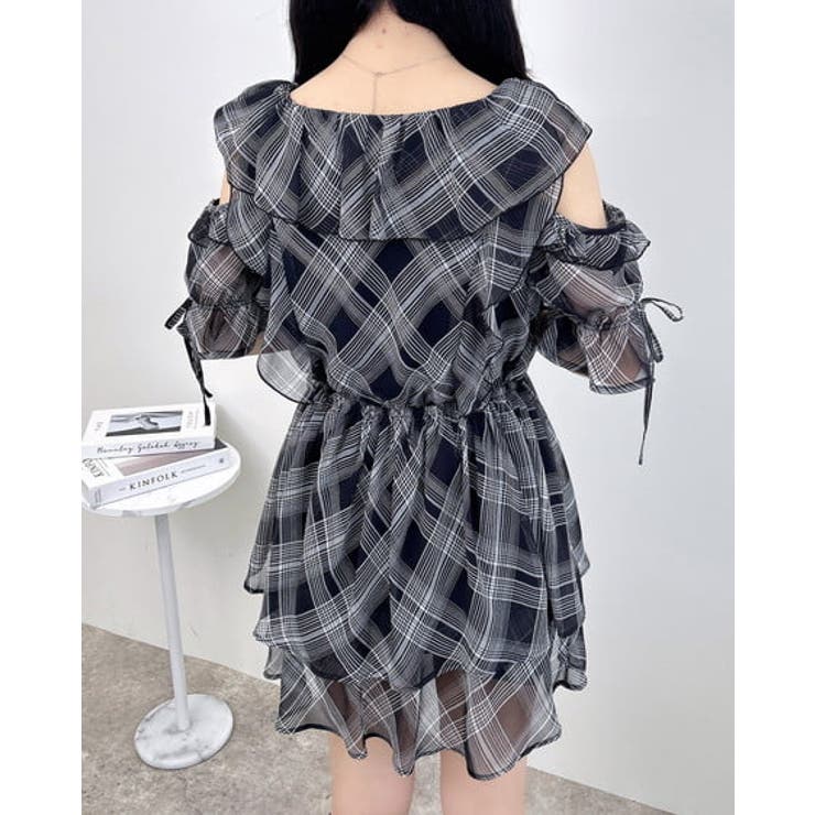 肩開きフリルミニワンピース[品番：INGW0011001]｜INGNI