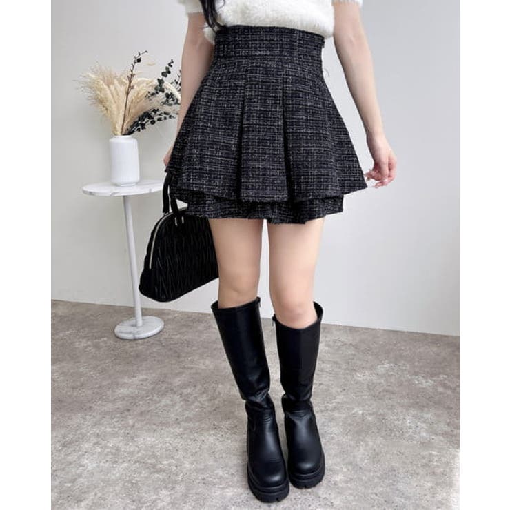 ツイードタックミニフレアスカート[品番：INGW0011002]｜INGNI